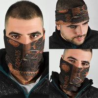Cronus Lord Of Golden Age Neck Gaiter Titan King Cronus Scythe Greek Key Art