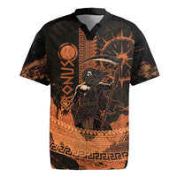 Cronus Lord Of Golden Age Rugby Jersey Titan King Cronus Scythe Greek Key Art