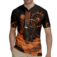 Cronus Lord Of Golden Age Rugby Jersey Titan King Cronus Scythe Greek Key Art