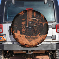 Cronus Lord Of Golden Age Spare Tire Cover Titan King Cronus Scythe Greek Key Art