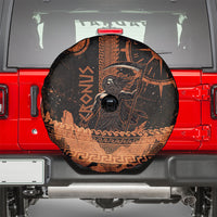 Cronus Lord Of Golden Age Spare Tire Cover Titan King Cronus Scythe Greek Key Art