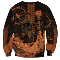 Cronus Lord Of Golden Age Sweatshirt Titan King Cronus Scythe Greek Key Art
