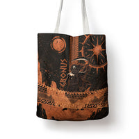 Cronus Lord Of Golden Age Tote Bag Titan King Cronus Scythe Greek Key Art