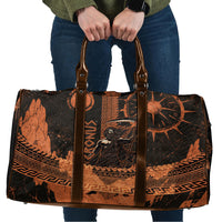 Cronus Lord Of Golden Age Travel Bag Titan King Cronus Scythe Greek Key Art