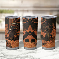 Cronus Lord Of Golden Age Tumbler Cup Titan King Cronus Scythe Greek Key Art