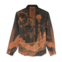Cronus Lord Of Golden Age Women Casual Shirt Titan King Cronus Scythe Greek Key Art