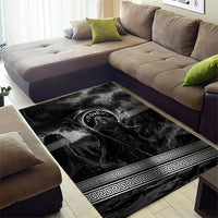 Cronus Father Of Gods Greek Area Rug Titan Leader Cronus Scythe Greek Key Art