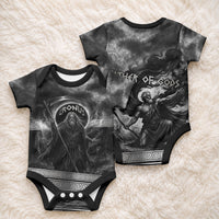 Cronus Father Of Gods Greek Baby Onesie Titan Leader Cronus Scythe Greek Key Art