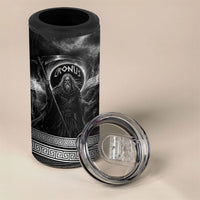 Cronus Father Of Gods Greek 4 in 1 Can Cooler Tumbler Titan Leader Cronus Scythe Greek Key Art