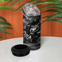 Cronus Father Of Gods Greek 4 in 1 Can Cooler Tumbler Titan Leader Cronus Scythe Greek Key Art