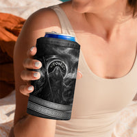 Cronus Father Of Gods Greek 4 in 1 Can Cooler Tumbler Titan Leader Cronus Scythe Greek Key Art