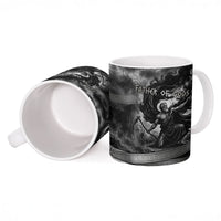 Cronus Father Of Gods Greek Ceramic Mug Titan Leader Cronus Scythe Greek Key Art