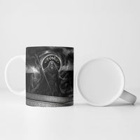 Cronus Father Of Gods Greek Ceramic Mug Titan Leader Cronus Scythe Greek Key Art