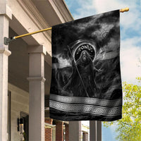 Cronus Father Of Gods Greek Garden Flag Titan Leader Cronus Scythe Greek Key Art