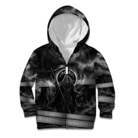 Cronus Father Of Gods Greek Kid Hoodie Titan Leader Cronus Scythe Greek Key Art