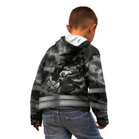 Cronus Father Of Gods Greek Kid Hoodie Titan Leader Cronus Scythe Greek Key Art
