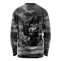 Cronus Father Of Gods Greek Long Sleeve Shirt Titan Leader Cronus Scythe Greek Key Art