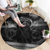 Cronus Father Of Gods Greek Round Carpet Titan Leader Cronus Scythe Greek Key Art