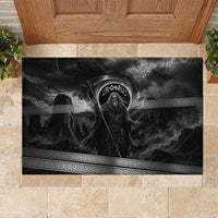 Cronus Father Of Gods Greek Rubber Doormat Titan Leader Cronus Scythe Greek Key Art