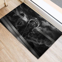 Cronus Father Of Gods Greek Rubber Doormat Titan Leader Cronus Scythe Greek Key Art