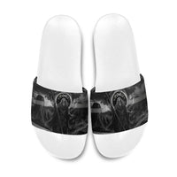 Cronus Father Of Gods Greek Slide Sandals Titan Leader Cronus Scythe Greek Key Art