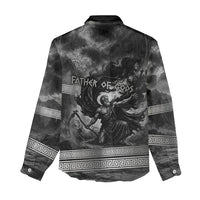 Cronus Father Of Gods Greek Women Casual Shirt Titan Leader Cronus Scythe Greek Key Art