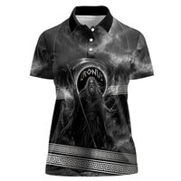 Cronus Father Of Gods Greek Women Polo Shirt Titan Leader Cronus Scythe Greek Key Art