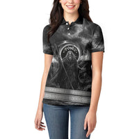 Cronus Father Of Gods Greek Women Polo Shirt Titan Leader Cronus Scythe Greek Key Art