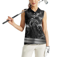 Cronus Father Of Gods Greek Women Sleeveless Polo Shirt Titan Leader Cronus Scythe Greek Key Art
