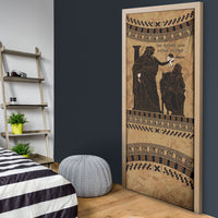 Rhea Mother Who Defied Destiny Door Cover Titaness Rhea Lions Greek Key Pottery Art