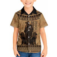 Rhea Mother Who Defied Destiny Hawaiian Shirt Titaness Rhea Lions Greek Key Pottery Art