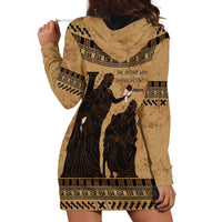 Rhea Mother Who Defied Destiny Hoodie Dress Titaness Rhea Lions Greek Key Pottery Art