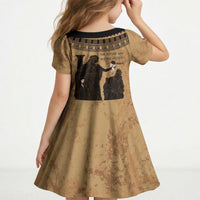 Rhea Mother Who Defied Destiny Kid Short Sleeve Dress Titaness Rhea Lions Greek Key Pottery Art