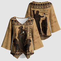 Rhea Mother Who Defied Destiny Kimono Sleeve Blouse Titaness Rhea Lions Greek Key Pottery Art