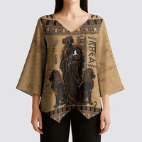 Rhea Mother Who Defied Destiny Kimono Sleeve Blouse Titaness Rhea Lions Greek Key Pottery Art