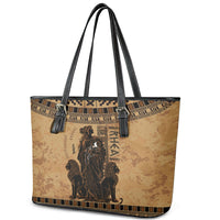 Rhea Mother Who Defied Destiny Leather Tote Bag Titaness Rhea Lions Greek Key Pottery Art