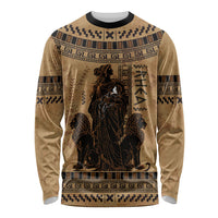 Rhea Mother Who Defied Destiny Long Sleeve Shirt Titaness Rhea Lions Greek Key Pottery Art