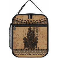 Rhea Mother Who Defied Destiny Lunch Bag Titaness Rhea Lions Greek Key Pottery Art