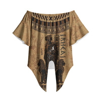 Rhea Mother Who Defied Destiny Off Shoulder Wrap Waist Top Titaness Rhea Lions Greek Key Pottery Art