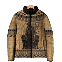 Rhea Mother Who Defied Destiny Padded Jacket Titaness Rhea Lions Greek Key Pottery Art