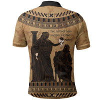 Rhea Mother Who Defied Destiny Polo Shirt Titaness Rhea Lions Greek Key Pottery Art