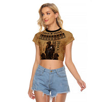 Rhea Mother Who Defied Destiny Raglan Cropped T Shirt Titaness Rhea Lions Greek Key Pottery Art