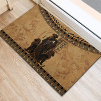 Rhea Mother Who Defied Destiny Rubber Doormat Titaness Rhea Lions Greek Key Pottery Art