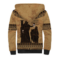 Rhea Mother Who Defied Destiny Sherpa Hoodie Titaness Rhea Lions Greek Key Pottery Art
