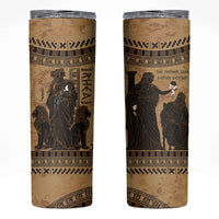 Rhea Mother Who Defied Destiny Skinny Tumbler Titaness Rhea Lions Greek Key Pottery Art
