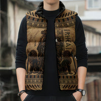 Rhea Mother Who Defied Destiny Sleeveless Puffer Jacket Titaness Rhea Lions Greek Key Pottery Art