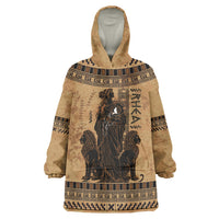 Rhea Mother Who Defied Destiny Wearable Blanket Hoodie Titaness Rhea Lions Greek Key Pottery Art