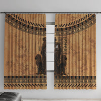 Rhea Mother Who Defied Destiny Window Curtain Titaness Rhea Lions Greek Key Pottery Art