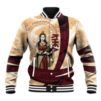 Rhea Titan Queen Mother Gods Baseball Jacket Goddess Rhea Throne Lions Greek Key Art