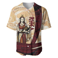 Rhea Titan Queen Mother Gods Baseball Jersey Goddess Rhea Throne Lions Greek Key Art